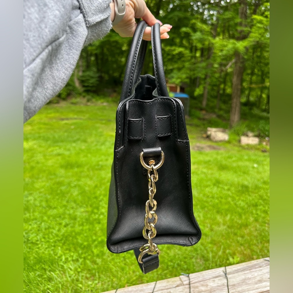 Michael Kors Black and Gold Satchel Bag - Picture 6 of 6